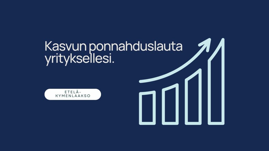 Kasvun ponnahduslauta teksti sekä nuoli ylöspäiän